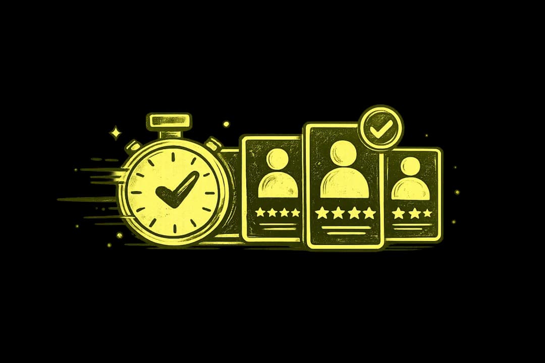 Illustration representing faster candidate selection